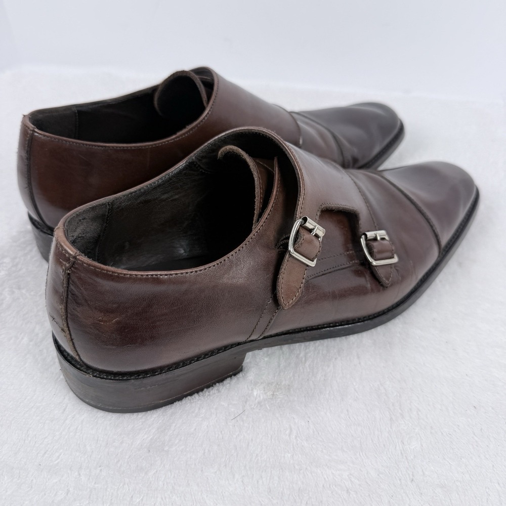 To Boot New York Adam Derrick Brown Leather Double Monk Strap Shoes Men's 9.5 - Picture 5 of 9